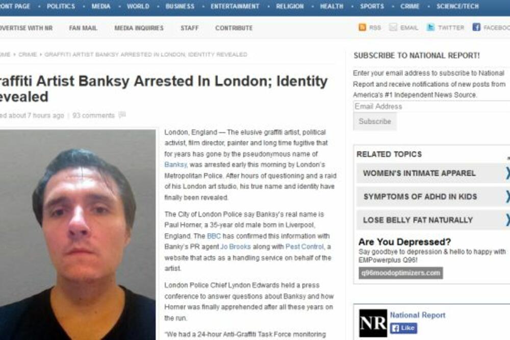 Benksi, Foto: Screenshot (National Report)