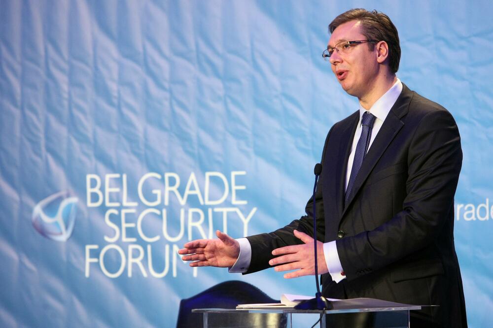 Vučić na Beogradskom bezbjednosnom forumu, Foto: Betaphoto