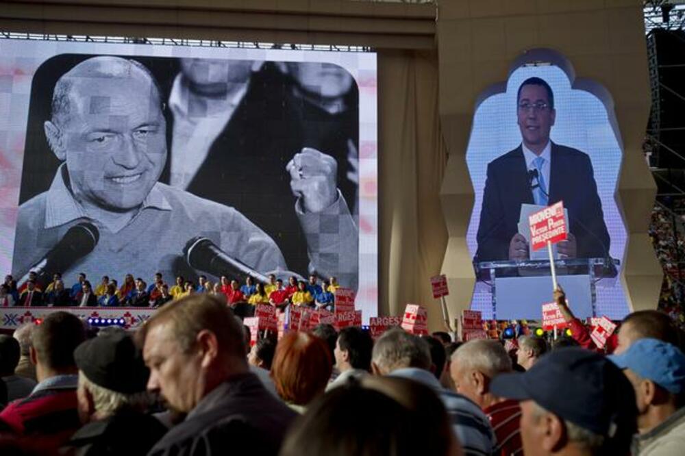 Trajan Basesku, Viktor Ponta, Foto: Beta/AP