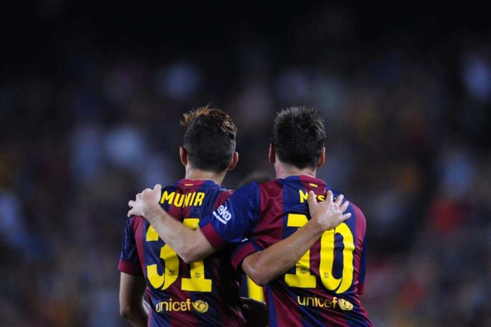 Munir El Hadadi, Lionel Mesi, Barselona, Foto: Beta/AP