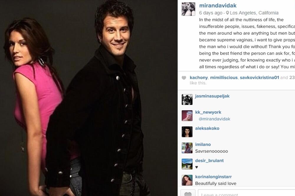 Miranda Viđak, Stefan Kapičić, Foto: Instagram