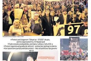 Naslovna strana "Vijesti" za 17. februar
