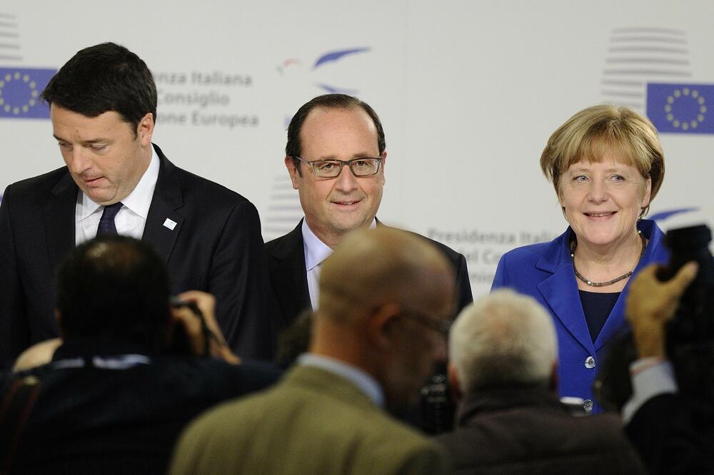 Mateo Renci, Fransoa Oland i Angela Merkel, Foto: Reuters
