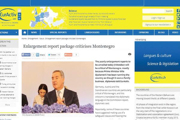 Đukanović vodi Crnu Goru kao da mu je porodična firma