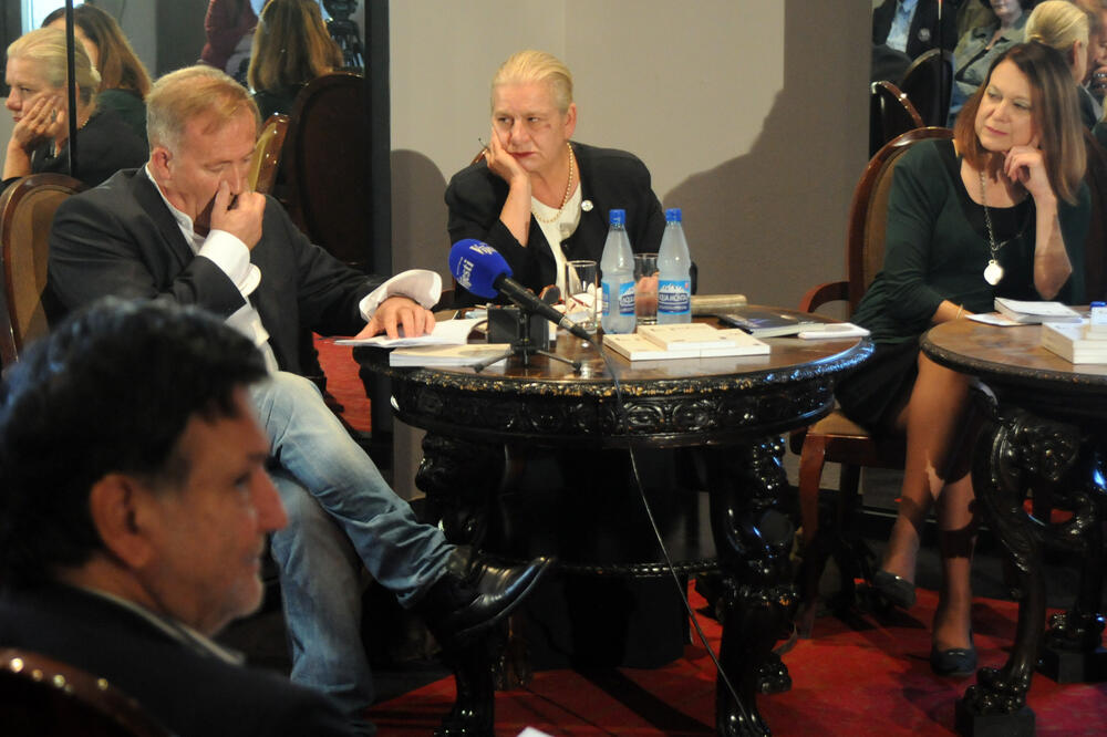 Sa promocije u CNP-u: Đukić, Pavićević i Koprivica, Foto: Luka Zeković