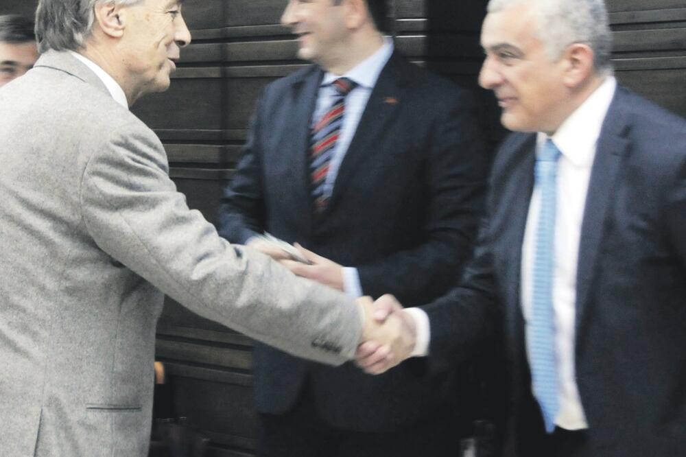 Miodrag Lekić, Nebojša Medojević, Andrija Mandić, Foto: Boris Pejović