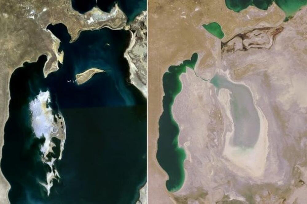 Aralsko jezero, Foto: NASA