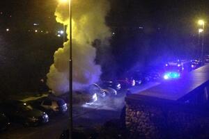 Podgorica: Izgorjelo vozilo na parkingu