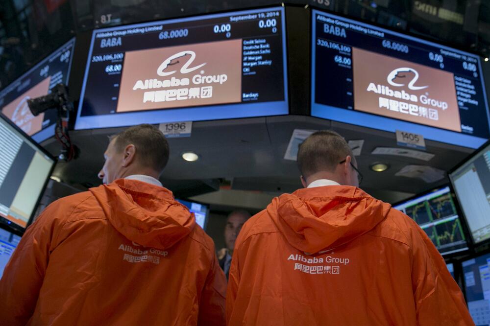 Akcije Alibabe na Njujorškoj berzi, Foto: Reuters