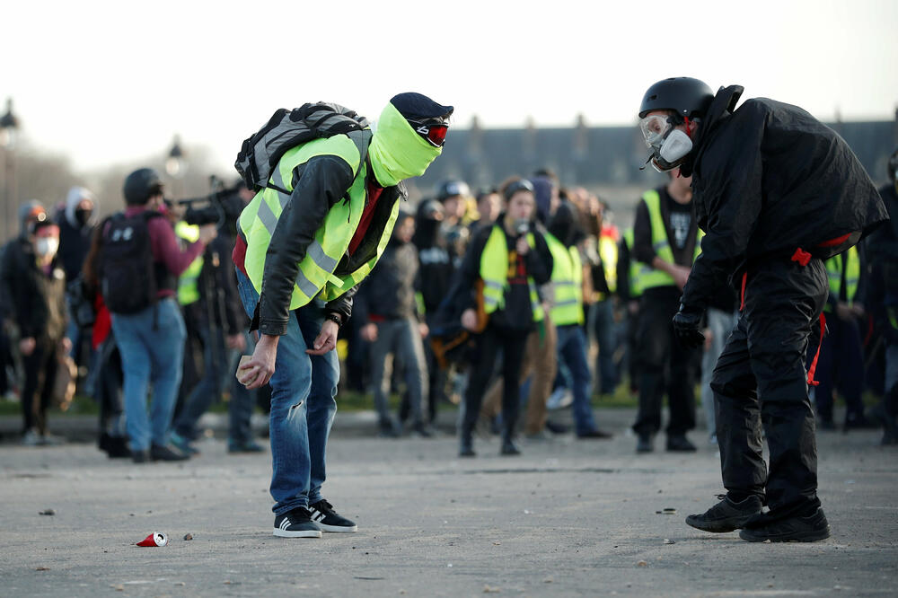 Sa jučerašnjeg protesta "Žutih prsluka", Foto: Reuters