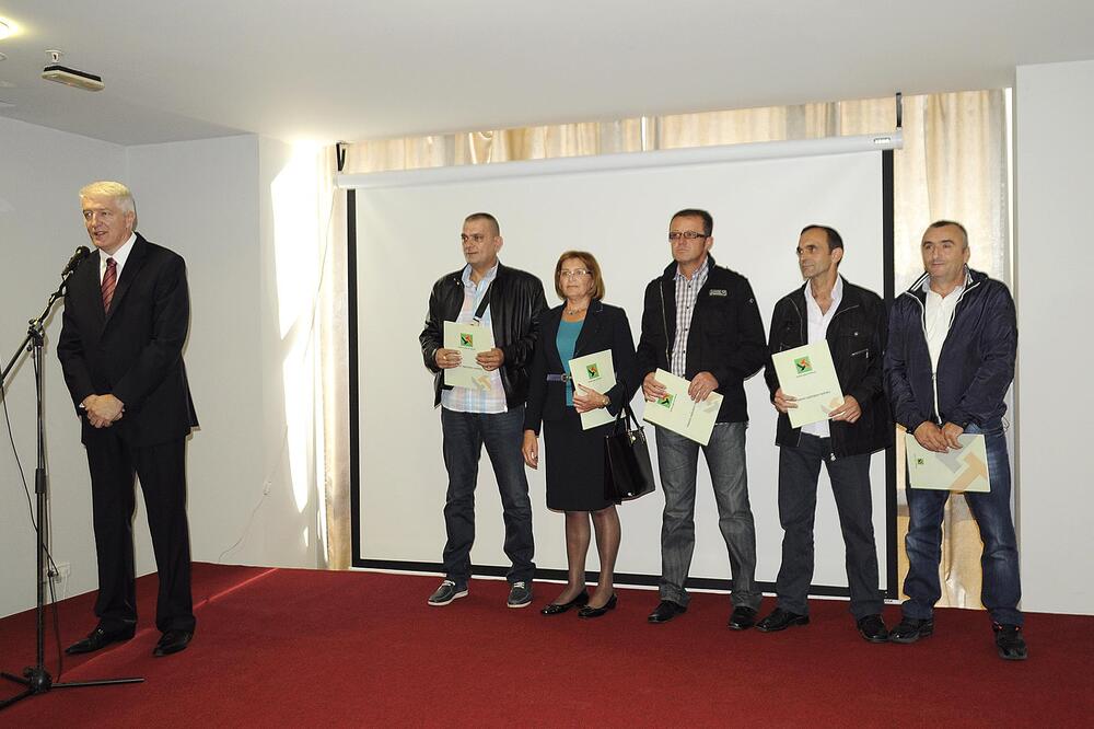 Rudnik uglja Pljevlja, nagrađeni radnici, Foto: Goran Malidžan