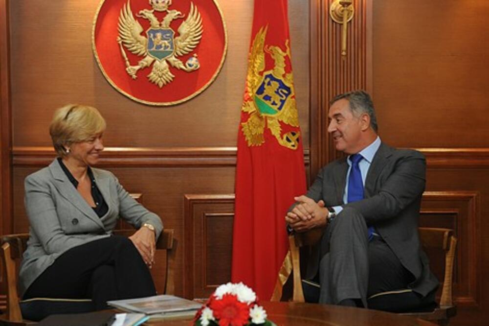 Milo Đukanović, Roberta Pinoti, Foto: Gov.me