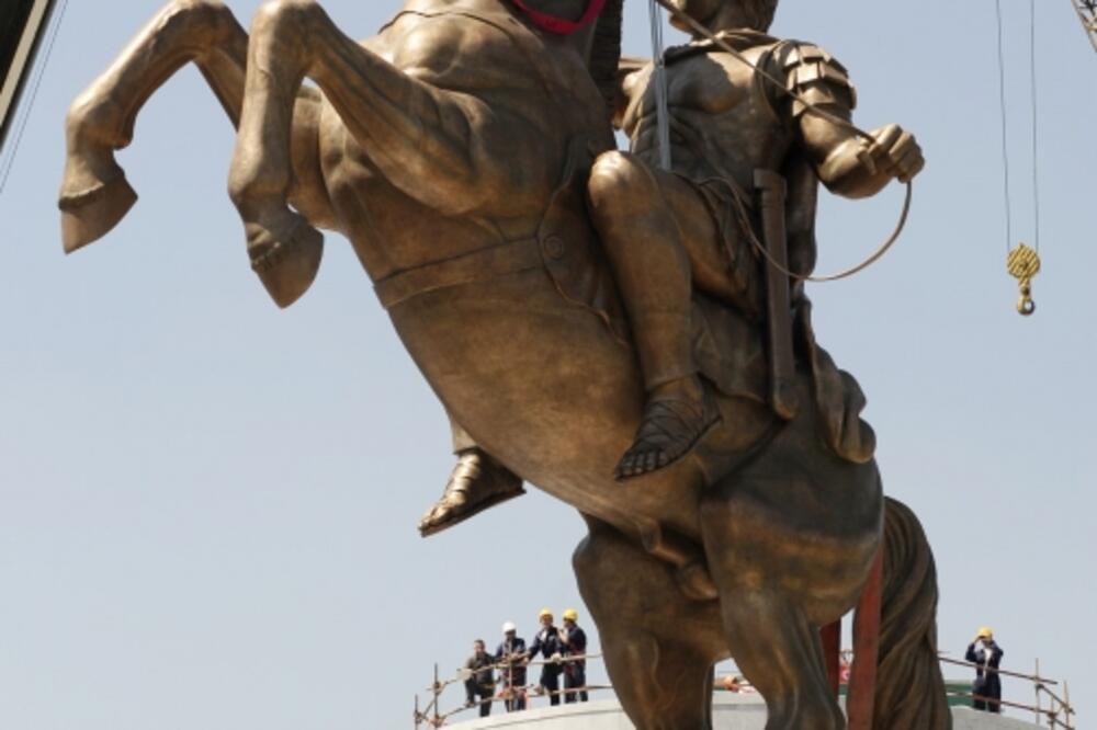 Aleksandar Makedonski, spomenik, Skoplje, Foto: Reuters