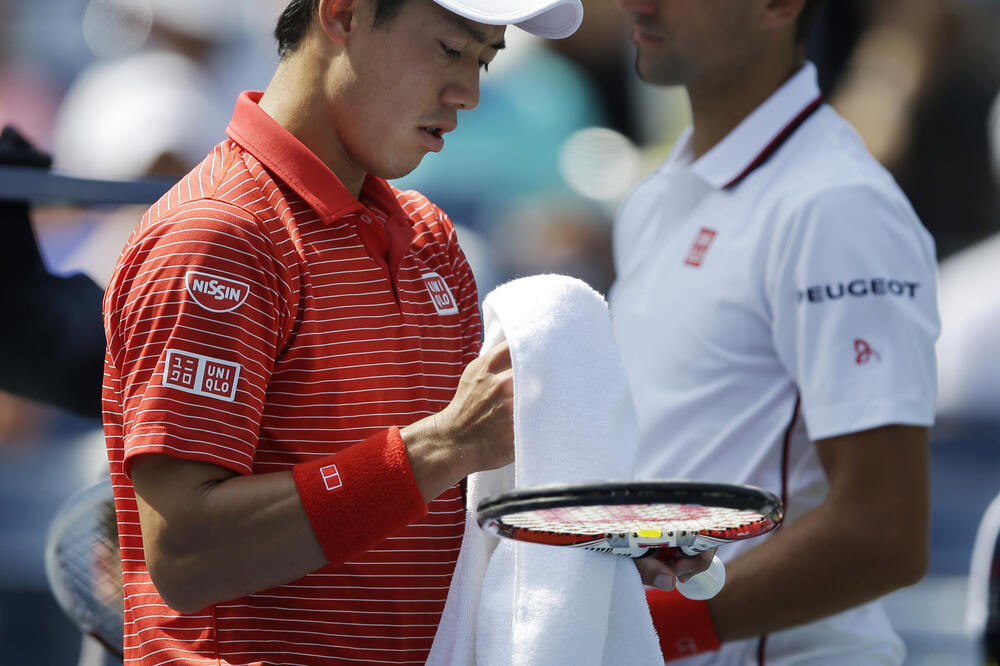 Nišikori - Đoković, Foto: Beta/AP