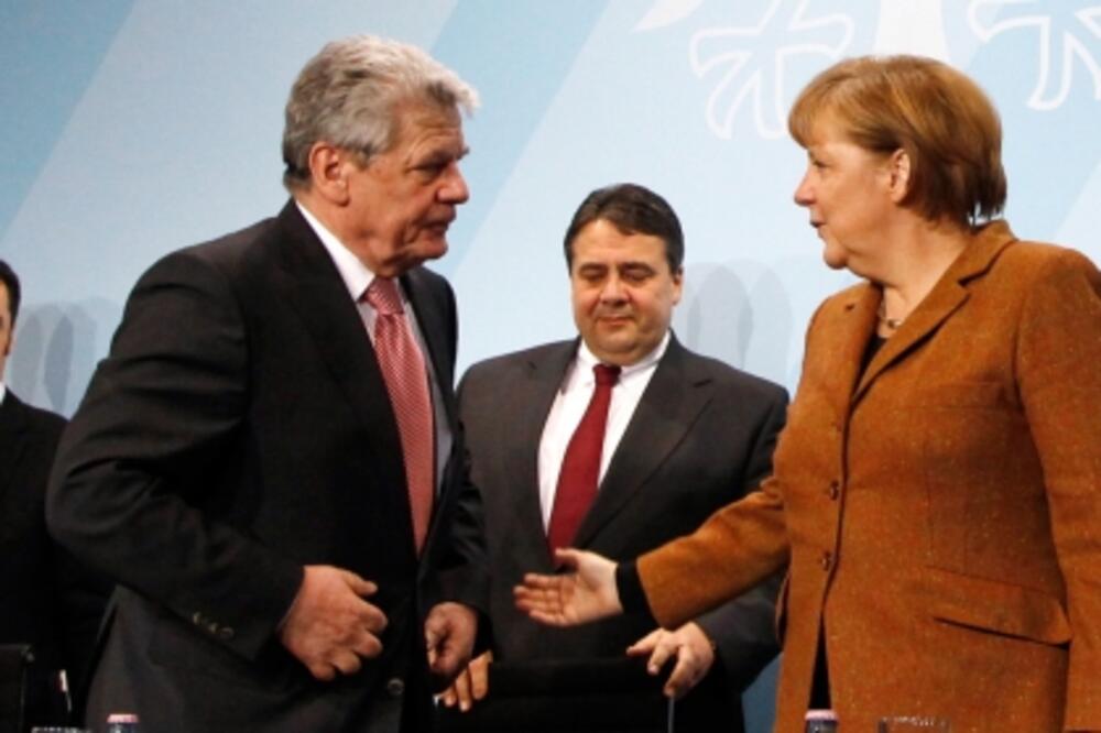 Joakim Gauk i Merkel, Foto: Rojters