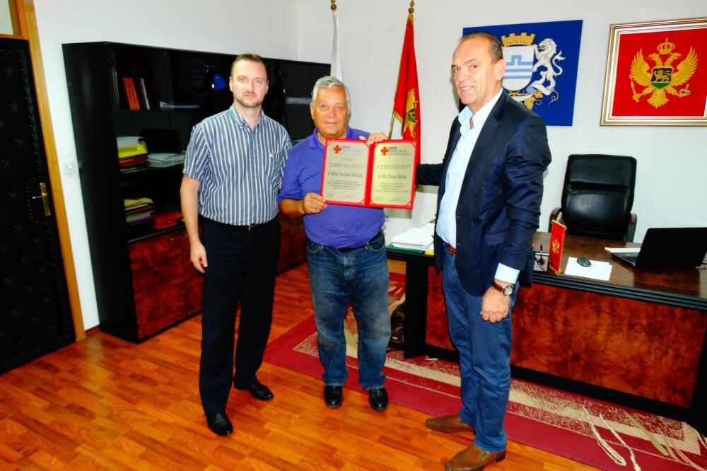 Dušan Radonjić, Dušan Maraš, Nebojša Kavarić, Foto: Dom zdravlja Podgorica