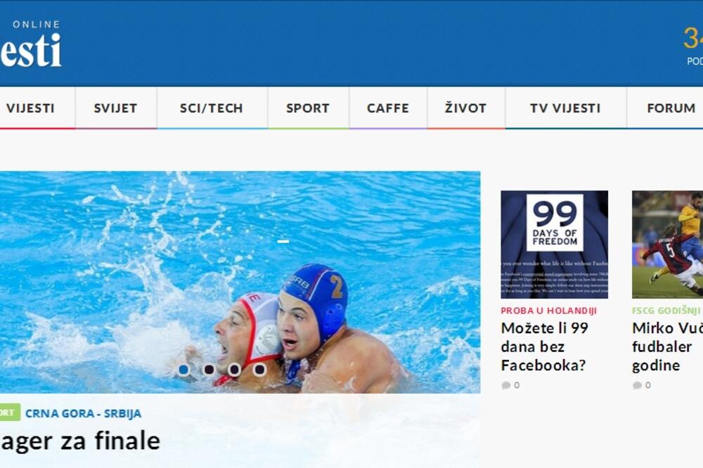 Vijesti online, Foto: Screenshot