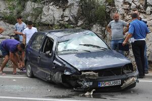 Udes na magistrali Podgorica-Cetinje: Povrijeđena Podgoričanka