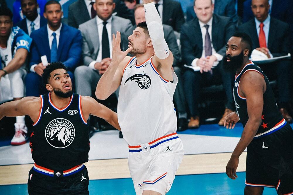 Nikola Vučević na All star meču, Foto: Andrew D. Bernstein