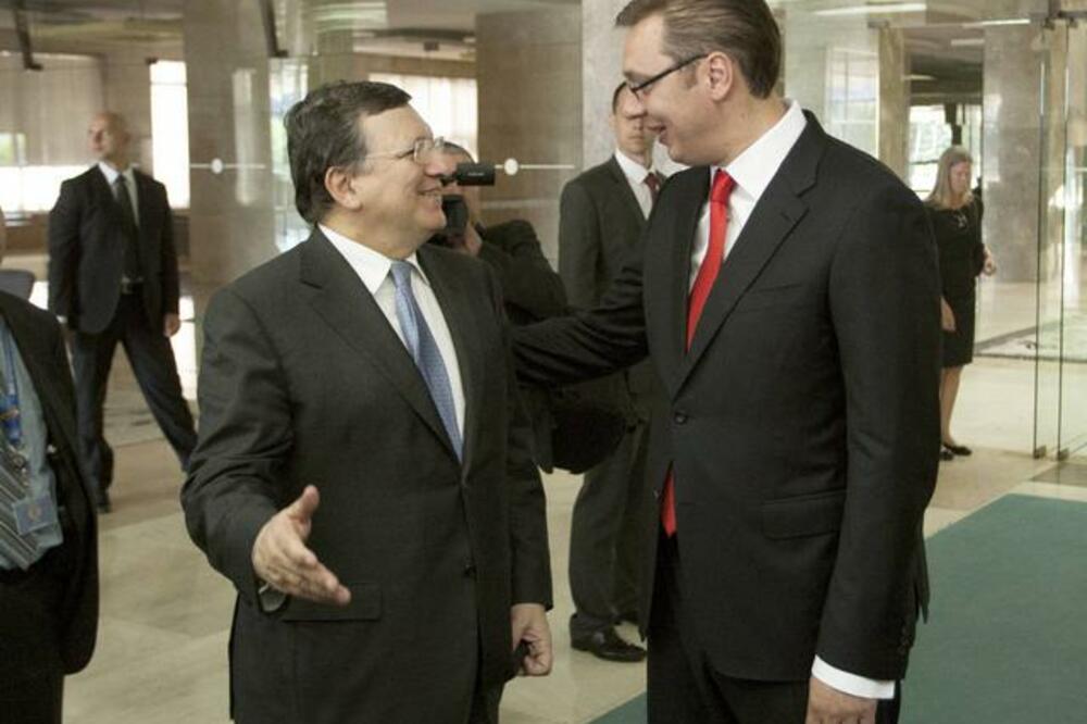Žoze Manuel Barozo, Aleksandar Vučić, Foto: BETAPHOTO