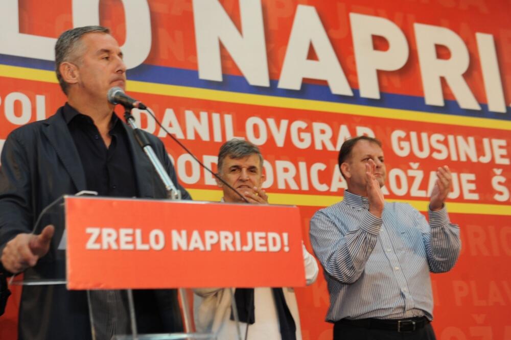 Milo Đukanović, Svetozar Marović, Slavoljub Stijepović, Foto: Savo Prelević