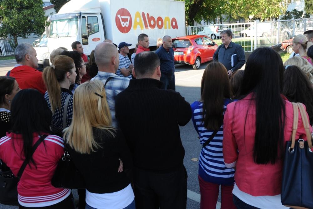 Albona, štrajk, Foto: Savo Prelević