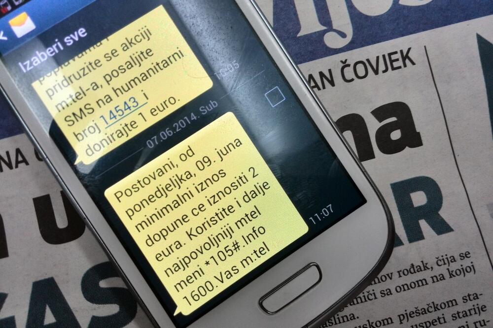 mtel SMS, Foto: Vijesti online