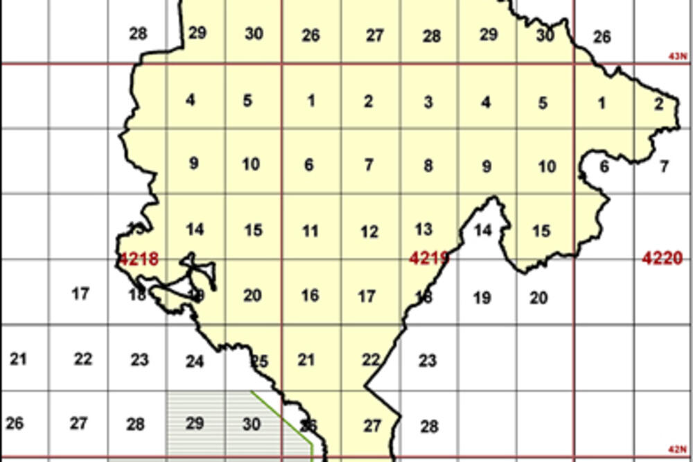 Blokovi za dodjelu ugovora o koncesiji, Foto: Ministarstvo ekonomije