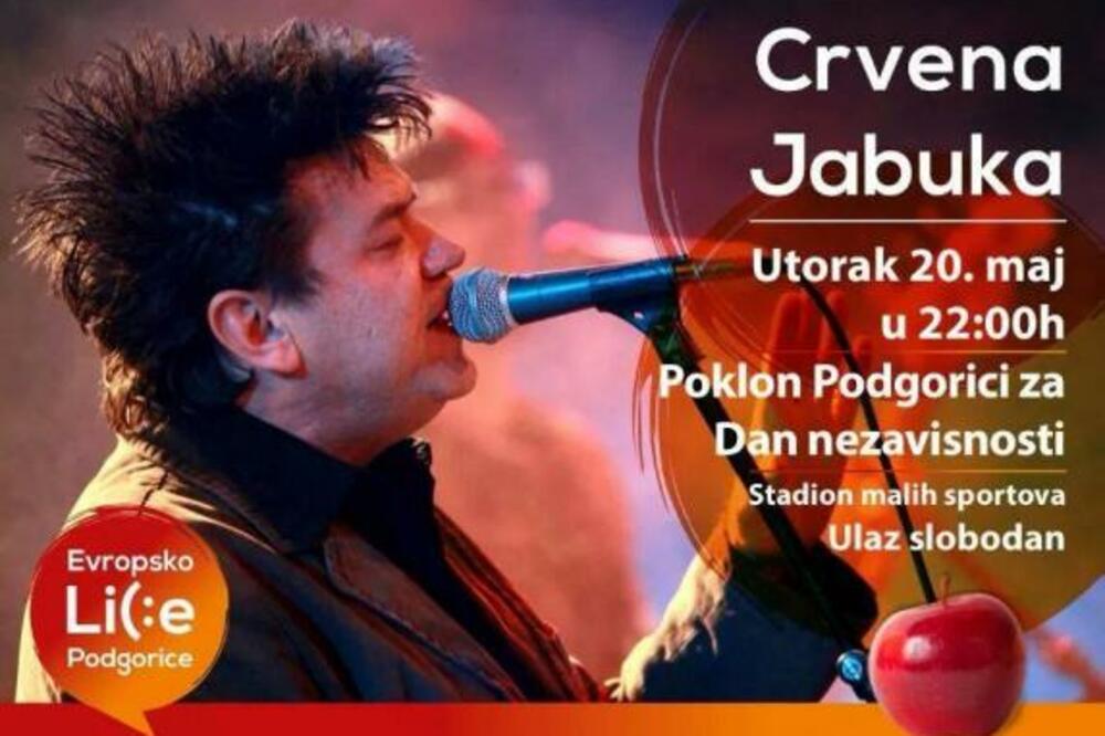 Najava za koncert, Foto: Evropsko lice Podgorice