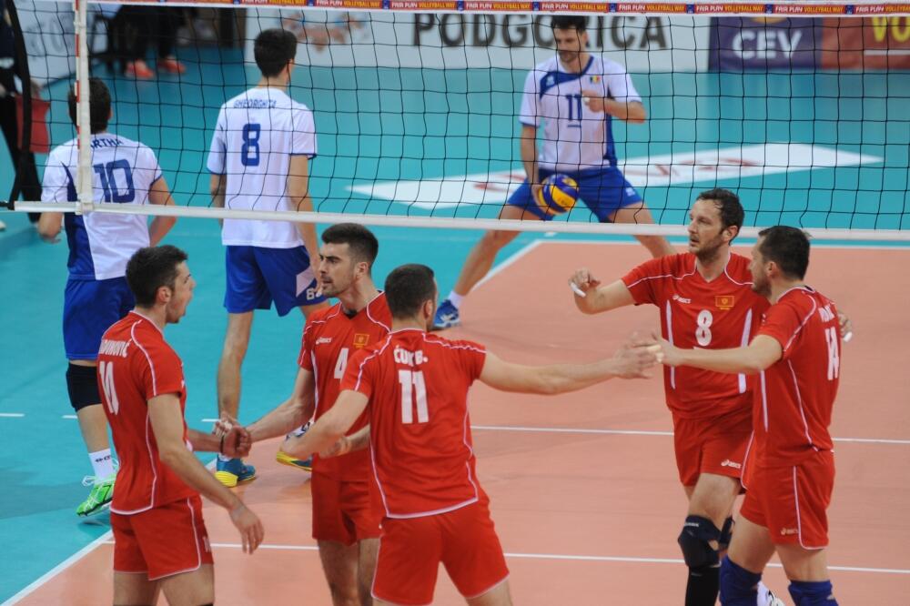Crna Gora - Rumunija odbojka, Foto: Savo Prelević