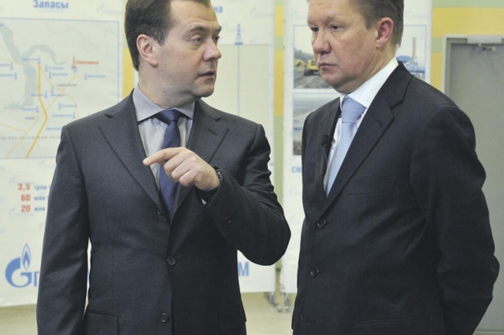 Dmitrij Medvedev, Aleksej Miler, Foto: Reuters