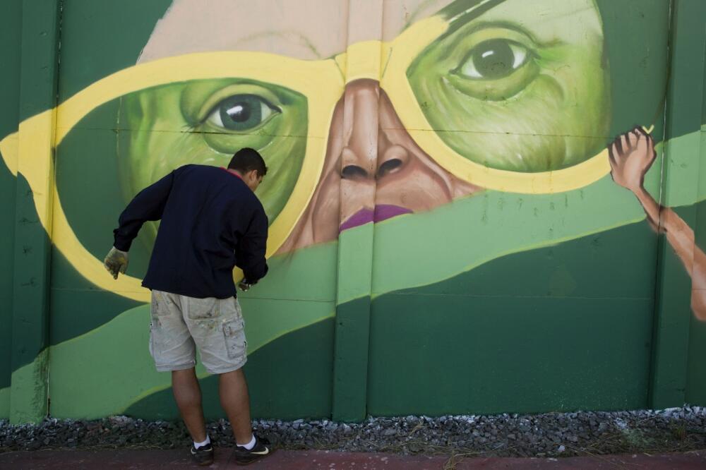 Brazil, grafiti, Foto: Beta/AP