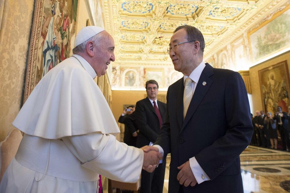 Papa Franjo, Ban ki Mun, Foto: Reuters