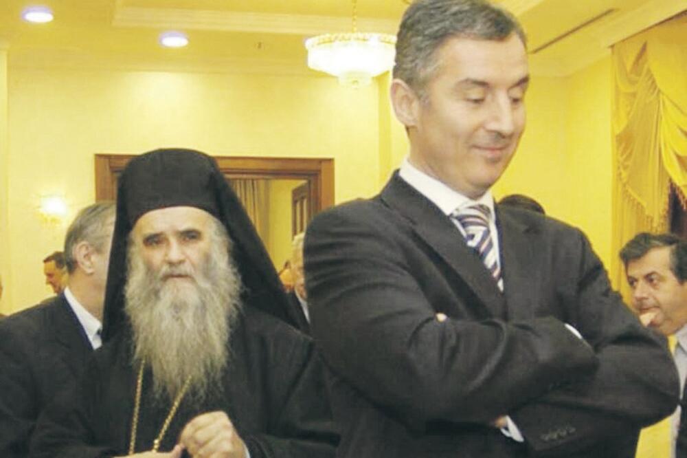 Milo Đukanović, Amfilohije, Foto: Arhiva "Vijesti"