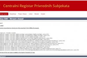 Javni podaci o kompanijama nedostupni na sajtu CRPS