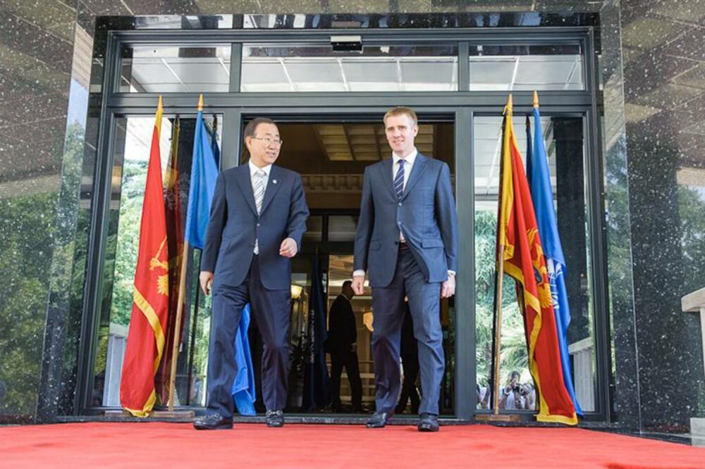 Ban Ki Mun, Igor Lukšić, Foto: Gov.me