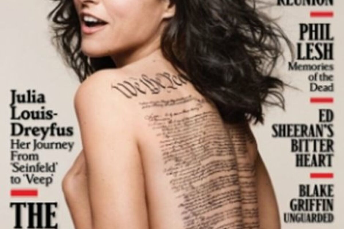 Julia Louis-Dreyfus exuding confidence and captivating charm