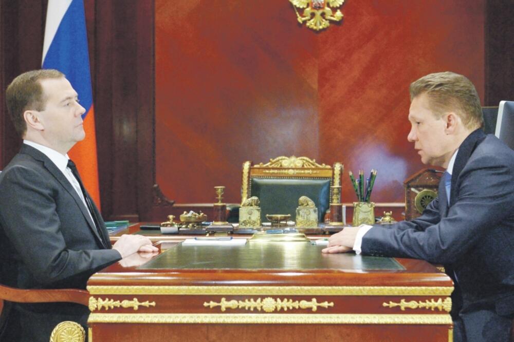 Dmitrij Medvedev, Aleksej Miler, Foto: Beta/AP