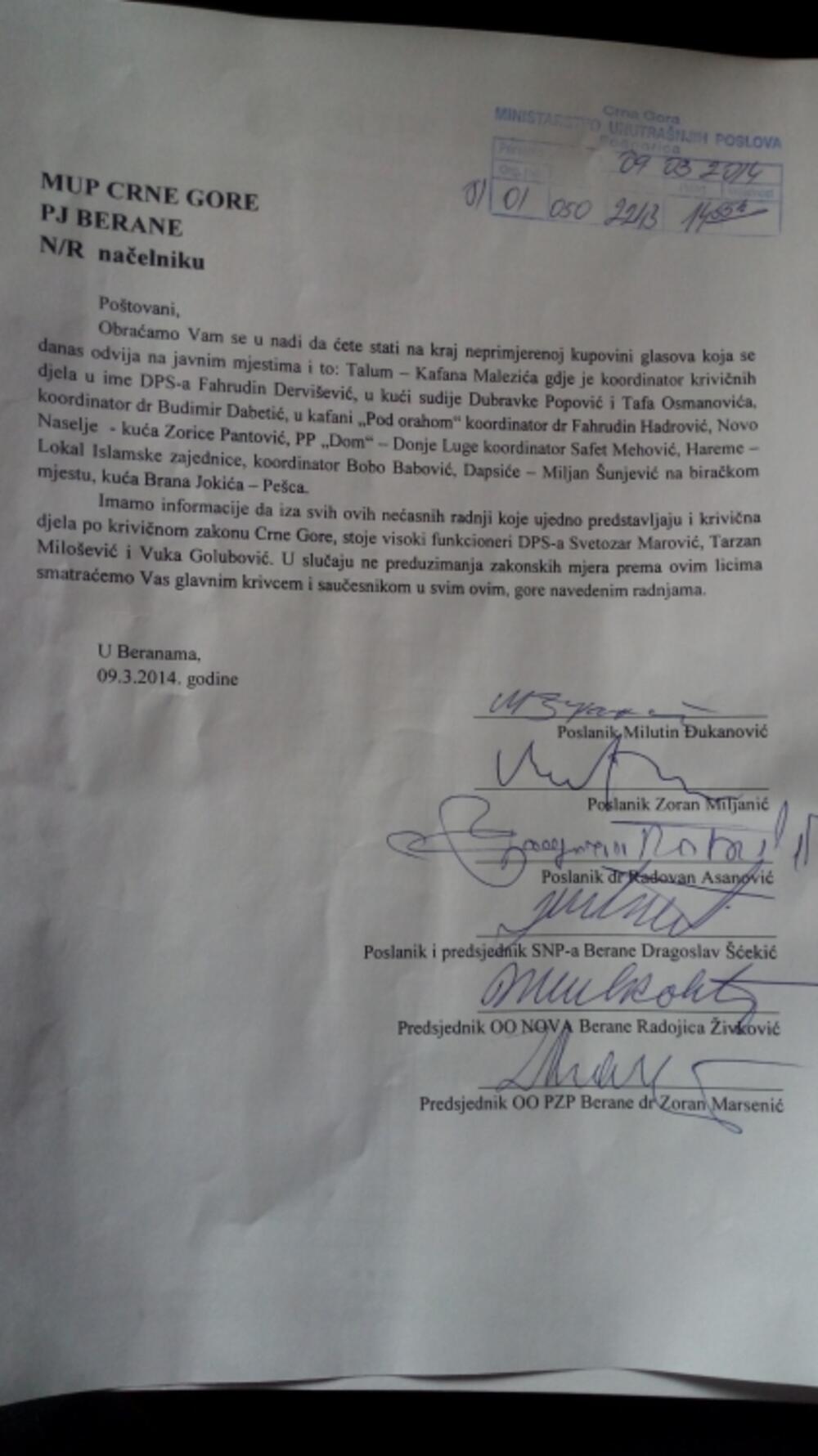 Zdravo Berane prijava