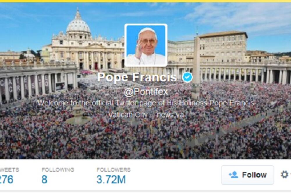 Papa na Tviteru, Foto: Screenshot (Twitter)