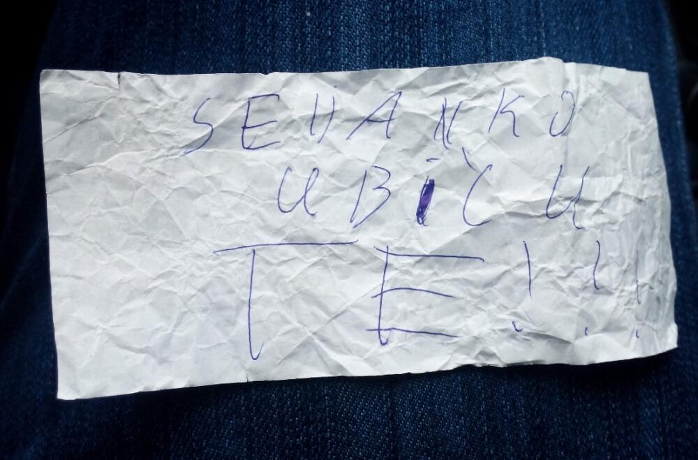 Jelena Božović, prijeteća poruka