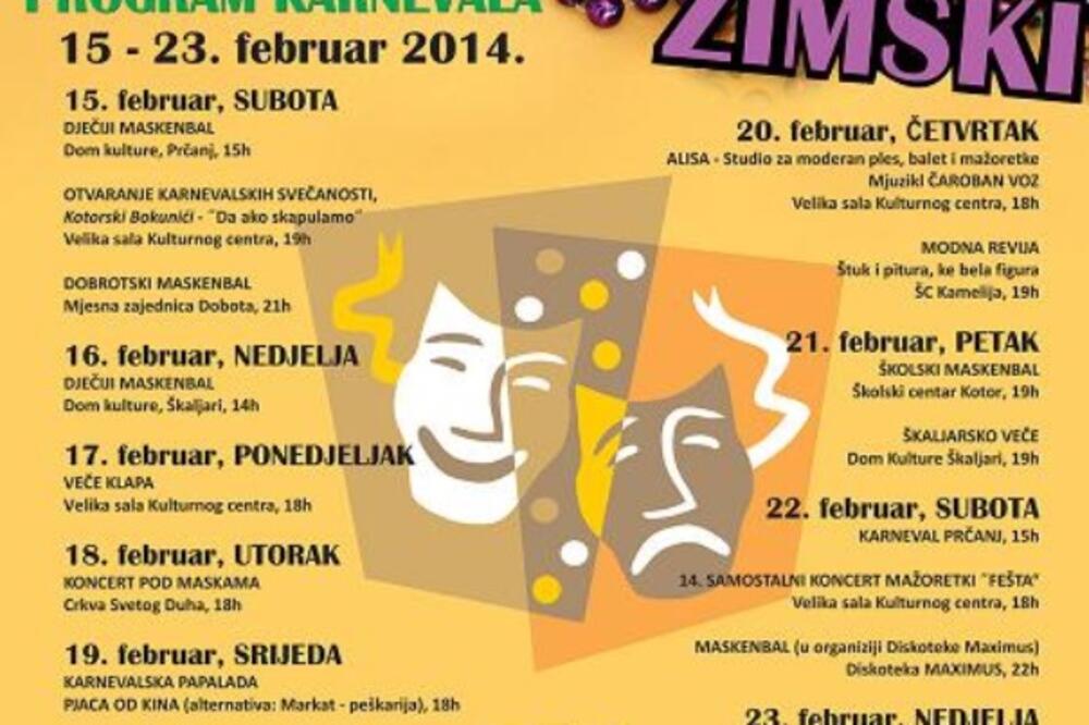 Kotor karneval program, Foto: Radiokotor.info