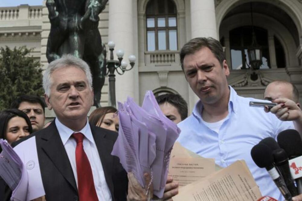 Tomislav Nikolić, Aleksandar Vučić, Foto: Beta/AP