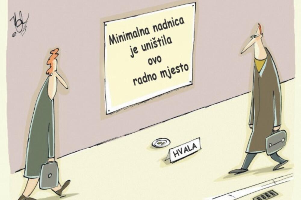 Tatjana Kuher karikatura, Foto: Nelcartoons.de/tagein-tagaus/mindestlohn-arbeitsplatz.815