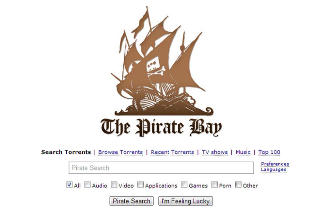 The pirate bay, Foto: Screenshot