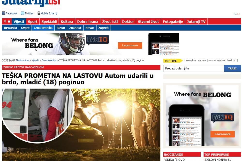 nesreća, Dubrovnik, Foto: Screenshot