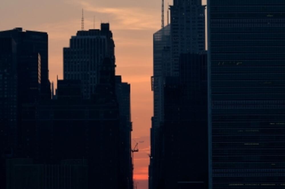 "Manhattanhenge", zalazak sunca, Menhetn, Foto: AFP