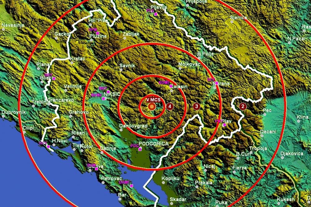 zemljotres Međuriječje, Foto: Seismo.co.me