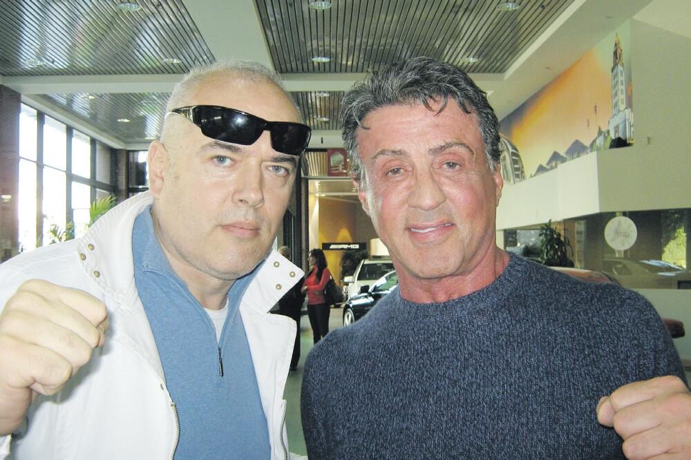 Draško Đurović, Silvester Stalone, Foto: Privatna arhiva