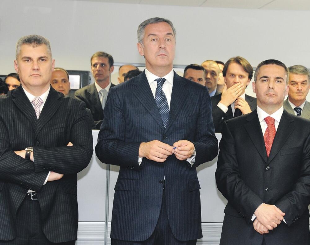 Ivan Brajović, Milo Đukanović, Veselin Veljović